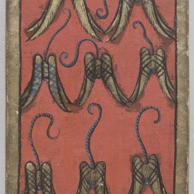 Spielkarte Falkenluder Acht. Das Falkenluder lockt den Falken zum Jäger zurück.