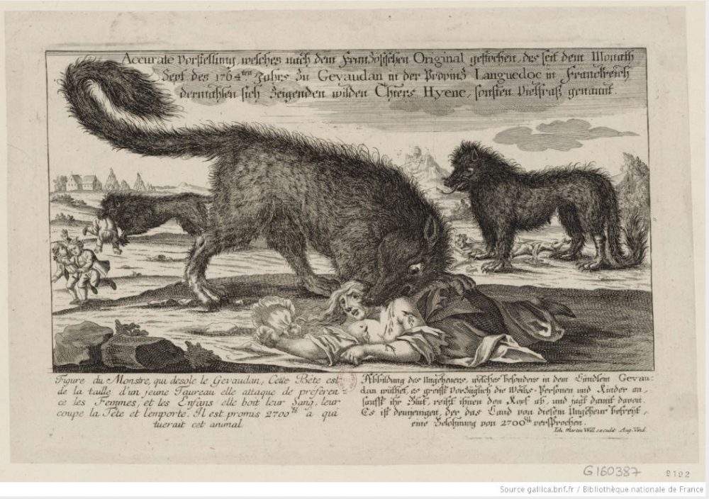 Zeitgenössisches Bild: Die Bestie von Gévaudan