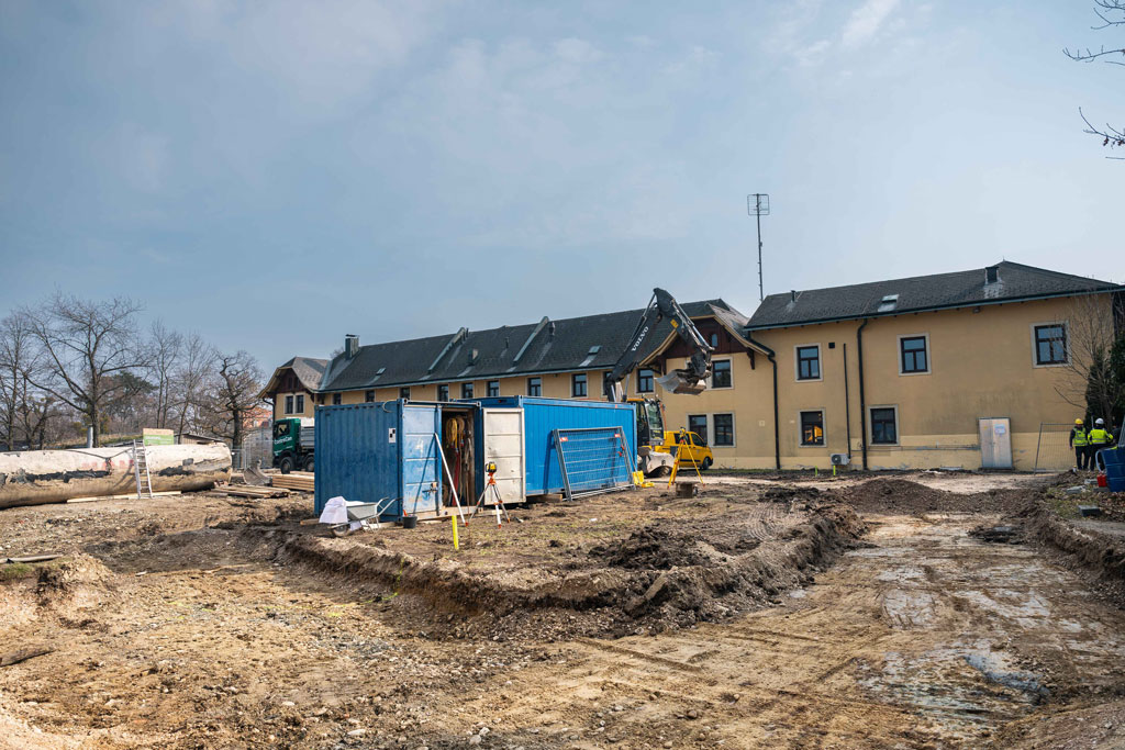 FIWI Baustelle, Foto: Thomas Suchanek FIWI - Forschungsinstitut für Wildtierkunde und Ökologie wird generalsaniert: Jagdfakten.at informiert